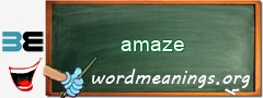 WordMeaning blackboard for amaze